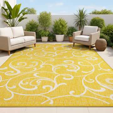 Maribel Traditional Classic All-Over Scroll Area Rug